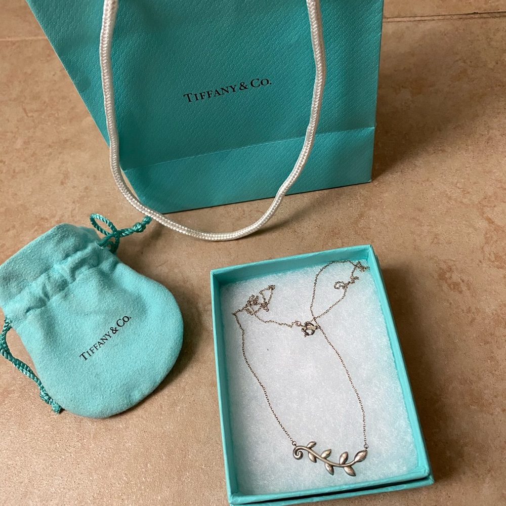 Tiffany & Co. Olive Leaf Vine Pendant Necklace